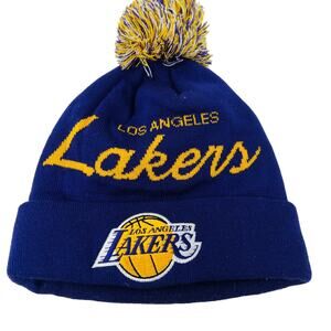 Mitchell & Ness Los Angeles Lakers LA Knit Cap Beanie Purple Gold